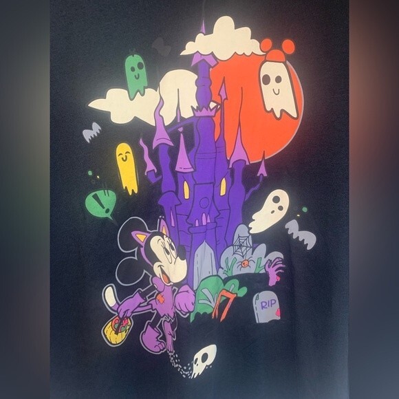 Disney Halloween Minnie Mouse NWT T-Shirt long sleeve Woman’s Large - Picture 2 of 8